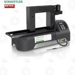 Schaeffler Heater150-Basic bearing heater with a control panel and vertical mounting arms for even bearing heating.