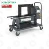 Schaeffler HEATER400-500V SMART Induction Bearing Heater Heavy-duty | E-Shop Bearings Specialist Industrial testing press on a wheeled cart with a control panel on the right, branded Schaeffler and Betex.