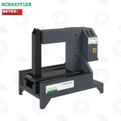Bearing heater machine (HEATER800-BASIC) mounted on a gray frame with a control panel for preheating bearings.