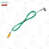 Schaeffler HEATERMPROBE-1600 Magnetic Temperature Probe | E-Shop Bearings Specialist Green measurement cable with a yellow two-pin plug on one end and a metal probe on the other end.