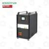 Schaeffler MF-GENERATOR 25-GENERATOR 10 kW 500V Medium-Frequency Induction Heating Generator | E-Shop Bearings Specialist Industrial control unit with touchscreen display, green and red control buttons, and a red emergency stop at the front (portable device).