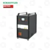 Schaeffler MF-GENERATOR 25-GENERATOR 22 kW 400V Medium-Frequency Induction Heating Generator | E-Shop Bearings Specialist Portable control unit with a touchscreen display, green and red indicator buttons, and a red emergency stop on a black metal frame with carrying handles.