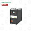 Schaeffler MF-GENERATOR 25-GENERATOR 22 kW 500V Medium-Frequency Induction Heating Generator | E-Shop Bearings Specialist Portable industrial testing device with a digital display, green and red control buttons, and a red emergency stop on a black metal frame with top handles