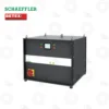 Schaeffler MF-GENERATOR 25-GENERATOR 44 kW 450V Medium-Frequency Induction Heating Generator | E-Shop Bearings Specialist Industrial control cabinet with touchscreen display, status lights, and a large red emergency stop on the lower-left corner.