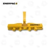 Enerpac 02326 30-Ton Mechanical Rail Puller 100 In Stud | E-Shop Bearings Specialist Yellow Enerpac hydraulic lifting beam with a central jack, used to lift and align heavy machinery.