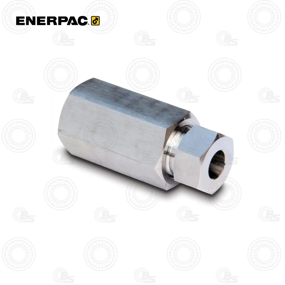 Enerpac 41246 Adaptor, 3/8" F Cone to 1/4" F NPTF | E-Shop Bearings Specialist Enerpac hydraulic adapter: hexagonal nut end with a hollow bore for connection to a hydraulic hose or fitting.
