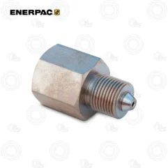 Enerpac metal hydraulic adapter with male threads and tapered nozzle
