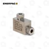Enerpac 43200 Elbow, 3/8" Cone | E-Shop Bearings Specialist Enerpac model 43-200 high-pressure hydraulic valve block with two threaded ports and a large hex fitting, rated to 60,000 PSI.