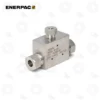 Enerpac 43301 Gauge Tee, 3/8" Cone Side/ 1/4" Cone Gauge Port | E-Shop Bearings Specialist Enerpac model 43-301 hydraulic valve block with top adjustment knob and dual side ports, rated 60,000 psi.
