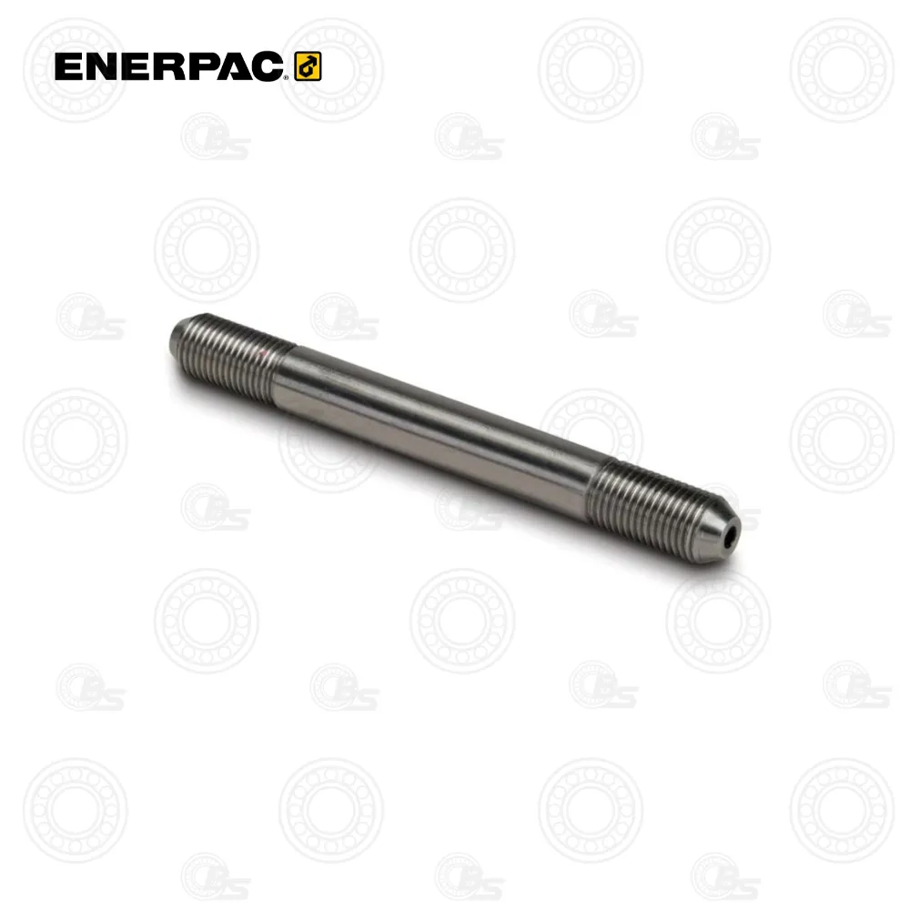 Enerpac 45126 Tubing, 8" Tube, 3/8" O.D. | E-Shop Bearings Specialist Metal stud/rod with threaded ends and smooth central shaft (machined steel component)