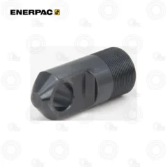 Enerpac AD150 4-Ton Clevis Eye | E-Shop Bearings Specialist Black metal hydraulic adapter with external threads and a conical front end, branded Enerpac.