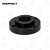 Enerpac AD172 9-Ton Flange Adaptor | E-Shop Bearings Specialist Black circular metal flange/spacer with a central threaded bore and four peripheral bolt holes (Enerpac component)