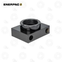 Enerpac AD191 25-Ton Foot Mounting | E-Shop Bearings Specialist Enerpac black rectangular mounting block with a large threaded top bore and two side holes