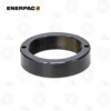 Enerpac AD193 25-Ton Retainer Nut | E-Shop Bearings Specialist Black metal circular ring with internal threads and two small holes on the outer edge.