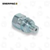 Enerpac AH604 Hose Half male of A-604 | E-Shop Bearings Specialist Chrome-plated metal hydraulic adapter with a hex nut and male threaded end (connector fitting)