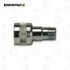 Enerpac AR400 Cylinder Half female of A-604 | E-Shop Bearings Specialist Enerpac metal hydraulic adapter with knurled grip and male threaded end on the right.