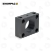 Enerpac AW51 Mounting Block | E-Shop Bearings Specialist Square black mounting adaptor with a large central threaded bore and four corner bolt holes for mounting