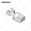Enerpac B205 Cordless Bar Cutters 18V | E-Shop Bearings Specialist Isometric line drawing of an Enerpac battery charger and a detachable battery pack placed nearby.