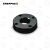 Enerpac BAD142 4-Ton Flange Adaptor | E-Shop Bearings Specialist Black circular flange/spacer with a central bore and four small mounting holes around the edge (Enerpac).