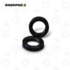 Enerpac BAD173 9-Ton Retainer Nut | E-Shop Bearings Specialist Two black metal threaded rings/spacers laid on a white background, likely components for Enerpac hydraulic tooling.