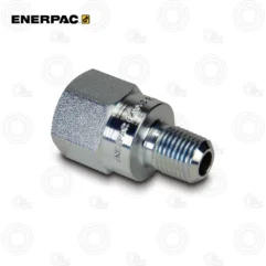 Enerpac hydraulic adapter: hexagonal nut body with male threaded end